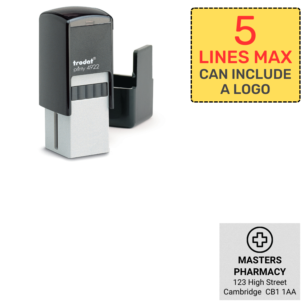 Trodat Printy 4822 Self Inking Multi Word Stamp Black Small | Seychelles
